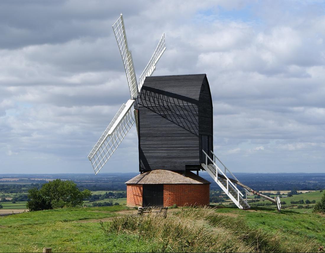 Windmill on hillside
