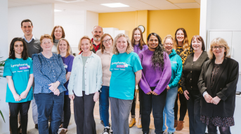 Lymphoma Action staff standing together