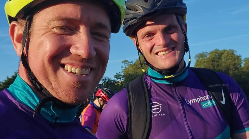 smiling cyclists