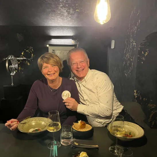 Linda T with her husband